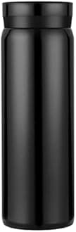 10oz Mini Water Bottle Stainless Steel Thermos Small Flask - Insulated Vacuum, Leak Proof, Keeps Drinks Hot/Cold - Ideal for Coffee, Tea, Water - Black