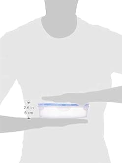 Aristo Lock & Fresh 1000 Plastic Storage Container For Storing grains, pulses, rice, wheat etc - 1300 ML, Transparent Clear (22 (D) x 6.5 CM)