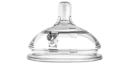 2 Pack Silicone Replacement Nipple Clear Variable Flow