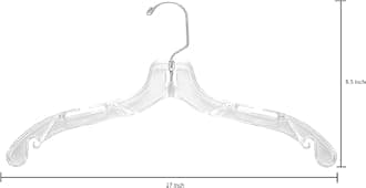 DEILSY™ Clear Plastic Hangers 12 Pack Durable Clothes Hanger for Wardrobe Organization, Essential Plastic Hanger for Garments, Versatile Coat Hangers for Home and Retail Use