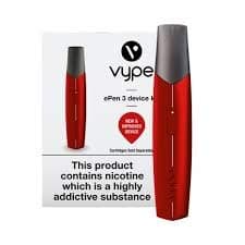 Vype EPen 3 - Upgraded Device Only Red, Does not Contain Nicotine - No Cartridge