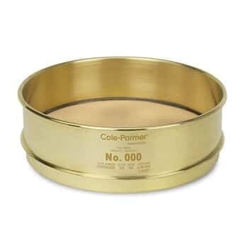 Cole-Parmer Testing Sieve, 8" OD Brass Frame/Brass Wire, Full Height, No. 200