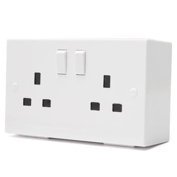 UK Plug Wall Socket Secret Money Hidden Secret Storage Security Safe Socket Locker Money Safety Box- White