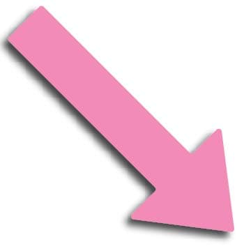 30 Pack - Large 7 Inch Directional Arrow Decal Stickers - Featuring A Floor Safe Removable Adhesive - Perfect for Classroom Sensory Pathways, Special Events and Social Distancing floor markers - Pink