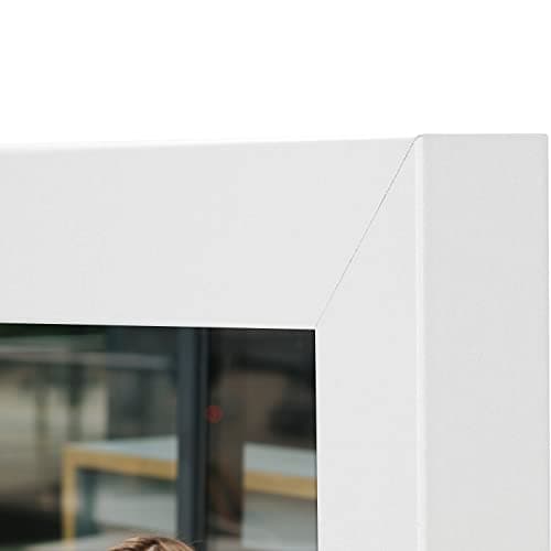 Frametory, 4x6 Double Picture Frame Hinged Photo Frames Two Folding Frame Desktop Glass Frame Vertical (White, 4x6 Double)