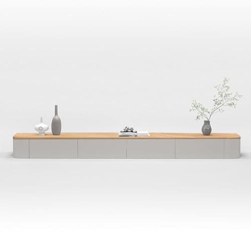 Modern Wall Mounted Floating TV Stand, Entertainment Unit, TV Console with Doors Drawers for Living Room, Bedroom (Khaki, 240CM)