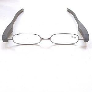 Grey Ash Big Panini Pod Folding Readers -Strength +1.00