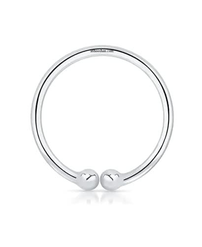 Pure 92.5 Sterling Silver Designer Press On Nose Ring - No Piercing required - Clip-On. Stylish and Latest Body Jewelry for Septum Couch Helix