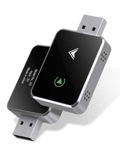 Wireless CarPlay Adapter, 2025 Upgraded 2-in-1 Mini Size CarPlay & Android Auto, Convert Wired to Wireless with USB & USB-C/Type-C, Plug & Play, Stable Control & No Delay, with iPhone & Android