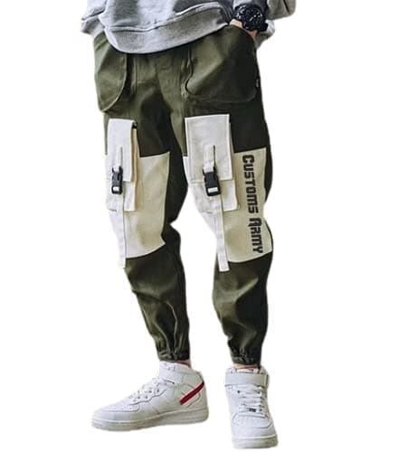 ABCUSTOMS Comfortable Herren Army Green Multi Pocket Cargo Pant