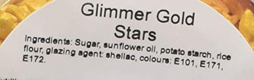 Scrumptious Gold Stars Cake Decorations, 60 g