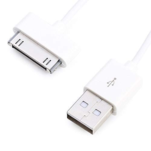 Eatech 30-Pin Male To USB 2.0 Standard A Data Sync Charging Cable Wire Cord Compatible Support for Aple iPod nano Touch iPhone 4 4G 4S 3GS 2G ipad 3 2 1 (1 Meter/100 cm) - White