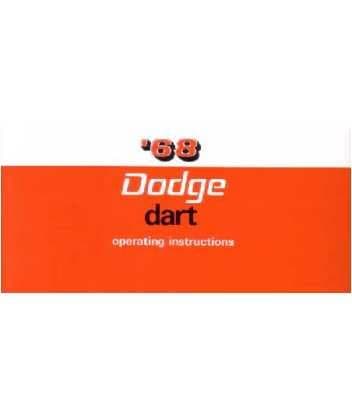 1968 DODGE DART Owners Manual User Guide