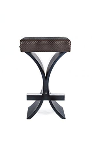 Couef Giana Bar Stool with Pullout Shelf in Brown - Distressed Slate