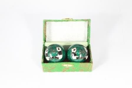 45mm Health Baoding Balls Enamel Panda (Green)