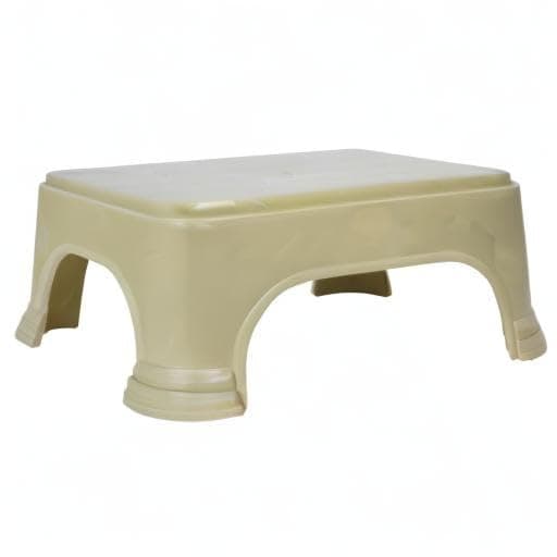 Kuber Industries Bathroom Stool | Bathroom Plain Square Stool | Plastic Stool For Bathroom | Stool for Kitchen | Bathroom Patla | Support Stool for Bathroom | P6 | Pack of 2 | Multi
