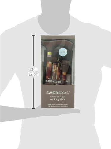 Switch Sticks Folding Walking Stick Cane, Maple