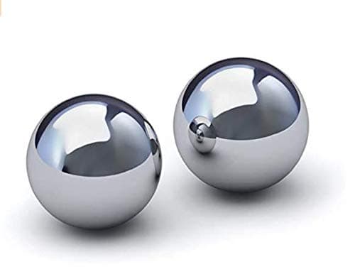 Stainless Steel Baoding Balls.Solid Style,no Chime,Chinese Health Massage Balls for Hand and Wrist Strengthening,Therapy, Exercise. (45mm 1.8in)