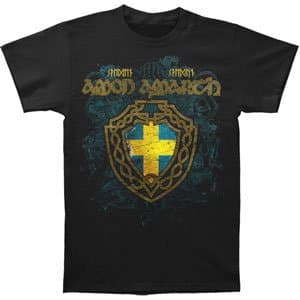 Amon Amarth Sweden Flag T-shirt Small