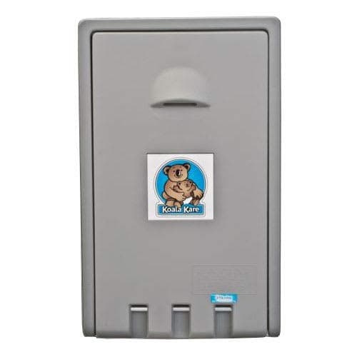 Koala Kare KB101-01 Vertical Wall-Mounted Changing Station - Polyethylene, Gray