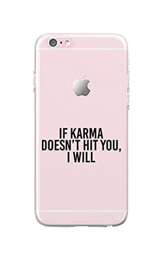 Replacement for iPhone 5C - Durable Slim Case - If Karma Doesn't Kill You - I Will - Quotes - Cute - Fun Quotes - Funny - Sassy - Sassy Quotes - Teenager