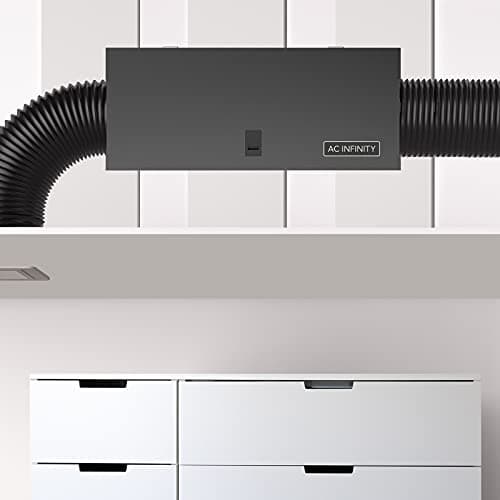 AC Infinity Inline Filter Box with 8" MERV 13 Filter, Whole House HVAC Filter Kit, Fits 8" Inline Duct Fans for Fresh Air Intake and Ventilation