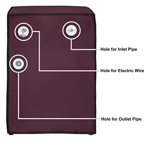 Amazon Brand - Umi. Front Load Washing Machine Cover Suitable for LG 7 Kg, 7.5 Kg, 8 Kg, 8.5 Kg, 9 Kg (63cmsX63cmsX81cms, MAROON)