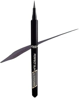 L’Oréal Paris L'Oreal Perfect Slim Liquid Eyeliner, Superliner, Smudge-Proof, Water-Resistant, Intense Matte Colour, Black
