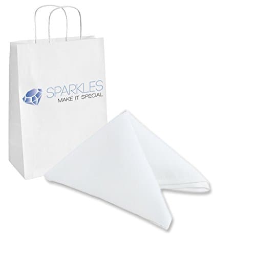 Polyester Cloth Napkins - Washable Soft Table Linens - Durable & Elegant for Dining, Restaurants, Weddings, Events, Rentals, Banquets, & Parties - Premium Quality Set of 100, White, 20"x20"