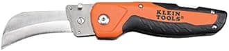 Klein Tools 44218 Utility Knife with Lockback and Folding Hawkbill Blade for Cable Skinning, Replaceable Blade & 9225 Tape Measure, Heavy-Duty Measuring Tape
