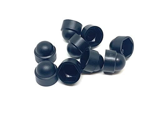 M16 (16mm) Black Plastic hex nut/Bolt Cap (Pack of 10)