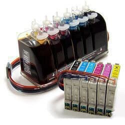 Bulk Continuous Ink System (CIS) for: Epson R260 R280 R380 RX580 (Related Cartridge # :T078120, T078220, T078320, T078420, T078520, T078620)