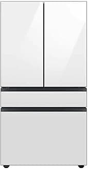 29 Cu. Ft. Bespoke 4-Door French Door Refrigerator with Beverage Center, White Glass, RF29BB860012AA