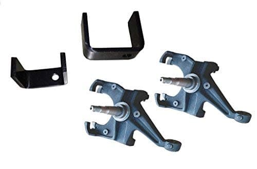 QSA 3" Front / 5" Rear Lowering Kit Spindles + Flip Kit. Compatible with 1973-1987 Chevrolet C10 / GMC C15 (1.25" Thick Rotors ONLY)