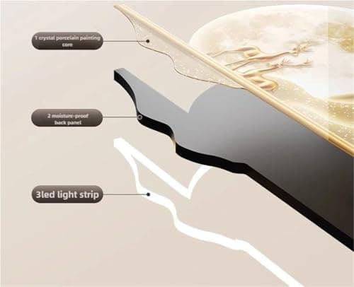 Modern 3D Wall Art Sculpture with LED Light, Plug-in Clock Home Decor, UV Engraved Wall Hanging for Bedroom, Living Room, Apartment(B,19.7"x39.4")