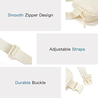 Telena Belt Bag for Women Men Fashionable Crossbody Fanny Pack for Women Waist Bag with Adjustable Strap, 1-Beige, Belt Bag