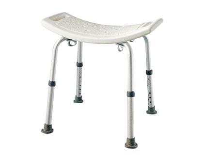 COMWIS Deluxe Aluminum Blow-Molded Bath Bench Without Back, White