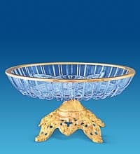 Austrian Crystal Fruit Bowl with 24k Gold Plated