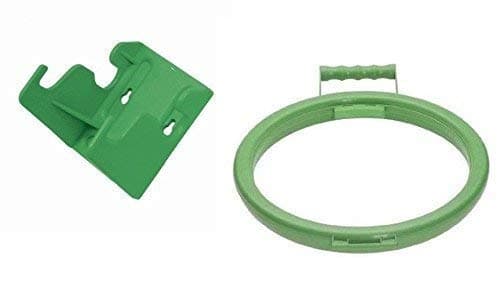 Blue wall bracket and handy hoop / ring black sack bin bag holder refuse bag holder