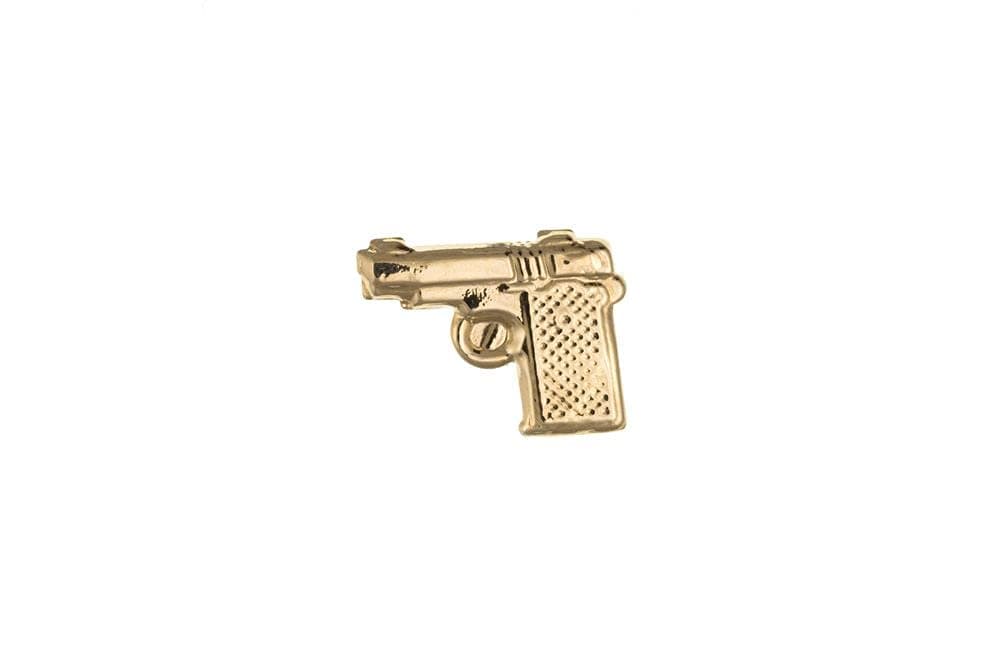 9ct Gold Gents Pistol Stud Earring
