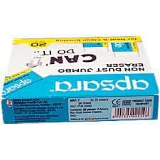 Apsara Non dust Eraser Pack of 20