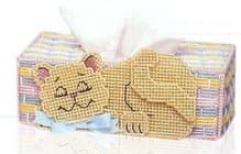 Chunky Cross Stitch Tissue Box Cover"Cat Design" 3D