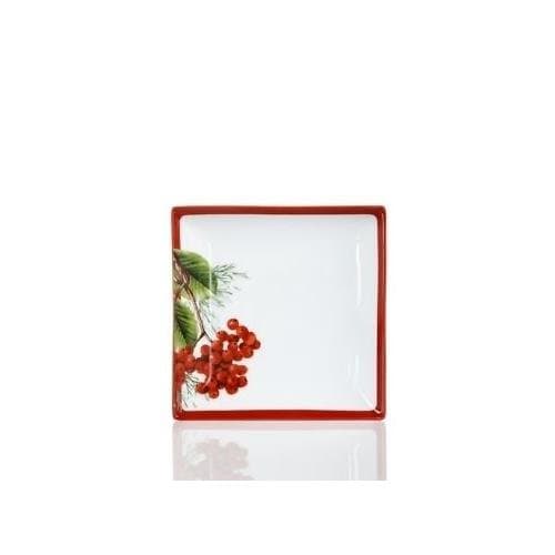 Charter Club Dinnerware, Red Berry Square Appetizer Plate