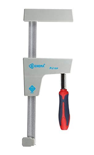 EHOMA Parallel Jaw F Clamp with component handle, Woodworking, DIY Projects, Anti-Slip System Patented, 6"-24" Capacity, 3 1/8" Throat Depth, 440lb max clamping force, (Blue/red Handle Series)