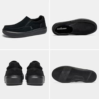 OrthoComfoot Men's Orthopedic Slip-Ons Shoes, Light-Weight Arch Support Walking Loafers with Anti Slip Sole, Comfortable Casual Slip on Shoes for Foot and Heel Pain Relief