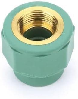 EMIRIX PPR Female Reducer Socket – PPR Pipe Fitting with Brass Thread Insert – Durable, Leak-Proof Plumbing Connector for Hot & Cold Water Systems (10, 32mm X 1/2'')