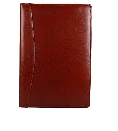 AmazingHindLeatherette Material Professional File Folders for Certificates, Documents Holder with 2 Rings. (40 Leafs, Brown File)
