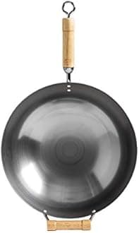 Joyce Chen 20-1140, Pro-Chef Round Bottom Wok with Wood Handles, 14-inch