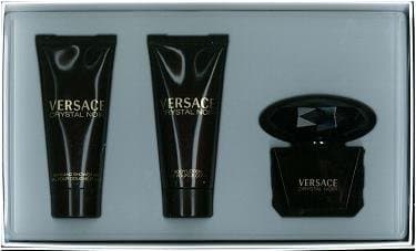 Crystal Noir Gift Set 3 Pieces (3.0 fl. oz. Eau De Toilette Spray + 3.4 oz. Body Lotion + 3.4 oz. Shower Gel) Women By Versace