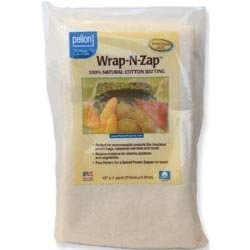 Pellon InterfacingBulk Buy (2-Pack) Wrap N Zap Pure Natural Cotton Batting 45 inch x 36 inch WZ-45